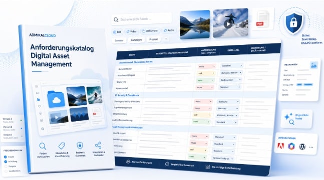 Visualisierung eines DAM Anforderungskatalogs